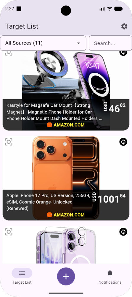 Amazon-Preisverlauf im Price-Recon-Tracker